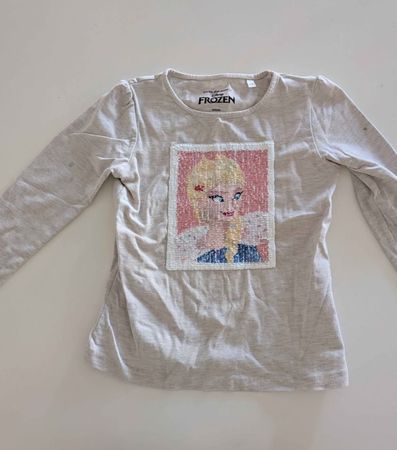 Langarmshirt Disney Frozen mit Pailletten Grösse 116