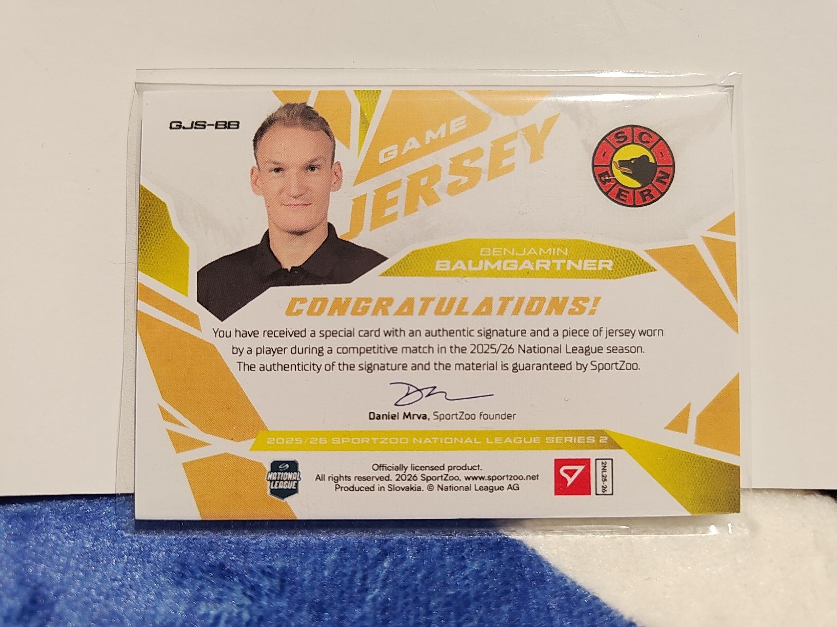 Sportzoo Carte collezionabili: Sportzoo. Benjamin Baumgartner Game Jersey Signed  9/30. SCB – Nuovo (secondo la descrizione) da Dietlikon venduto da ken_mlv5 1