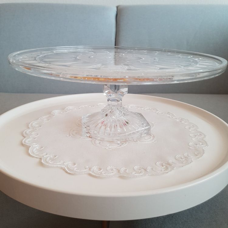 Kuchenständer Mit Glasdeckel - Holz Servierplatte Für Cupcakes & Desserts