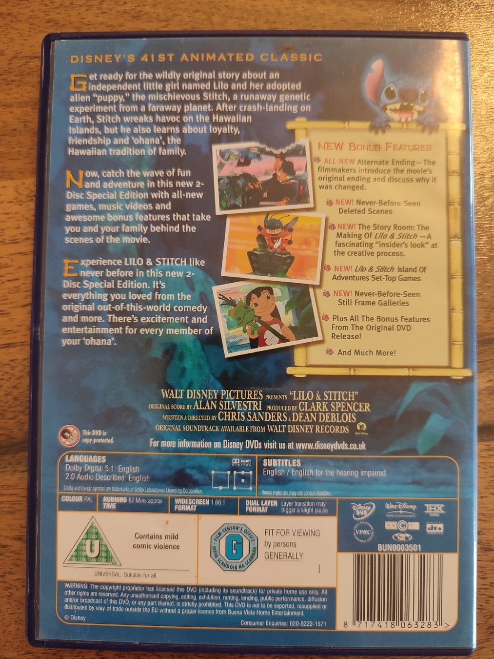 Tous les DVDs: Lilo & Stitch, 2-Disc Special Edition, English – D'occasion à Bougy-Villars par Vogue 3