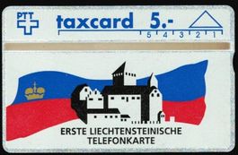 Taxcard 109E_13161 Schloss Vaduz Liechtenstein ungebraucht