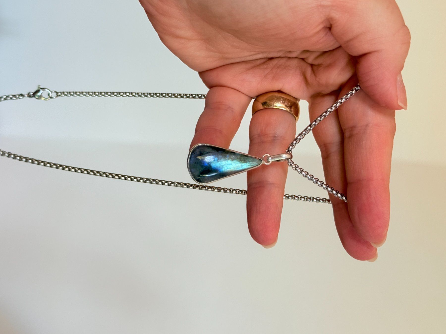 Ketten: Collier labradorite, élégant et tendance ✨ – Neu und originalverpackt aus Genève von AWWA 7
