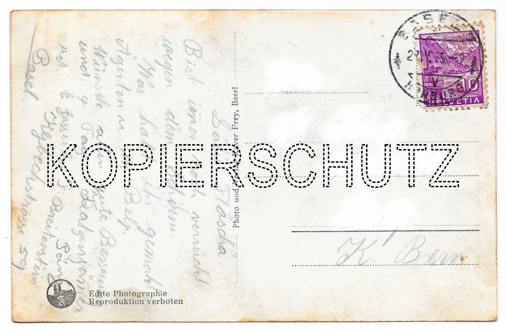 Cartoline postali: Postkarte, 521 Basel. Bundesbahnhof – Usato da Lausanne venduto da jag_sj6f 1