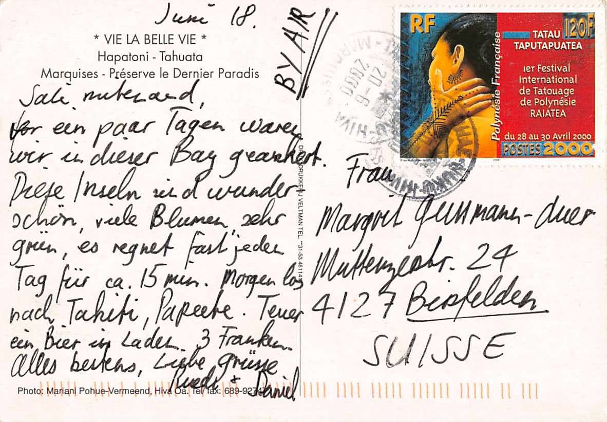 Cartoline postali: EXOTISCHE Ansichtskarte POLYNESIEN, ab 1.-- – Usato da Winterthur venduto da SchatzchischtliWinti 1