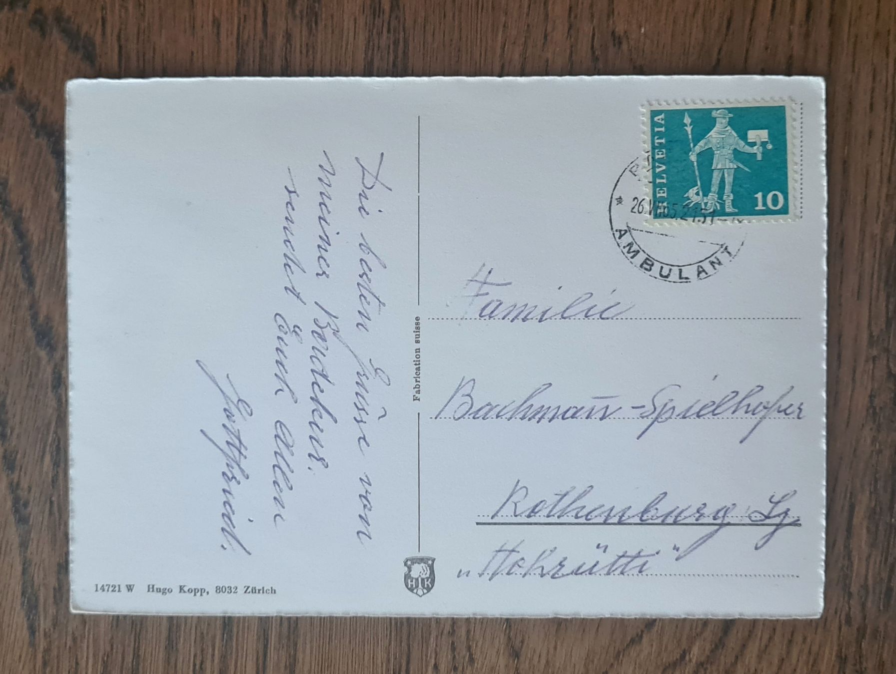 Cartoline postali: Zurzach Thermalquelle 1952 – Usato da Ebikon venduto da Donar50 1