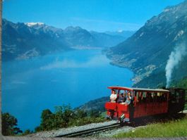 BRB Brienzer Rothorn Bahn bei Geldried, Blick auf Brienzerse
