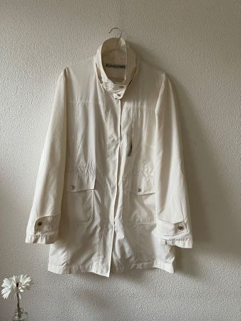 CHICOREE L XL /NP60CHF Trenchcoat Jacket Cream Nylon