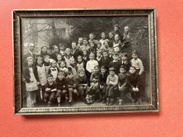 Klassenfoto Schueler Lehrer historic Luzern, gerahmt. 