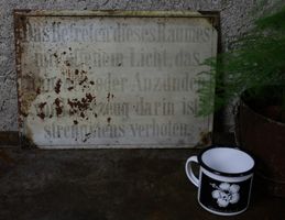 Blechschild "Betreten m. Feuerzeug verboten"