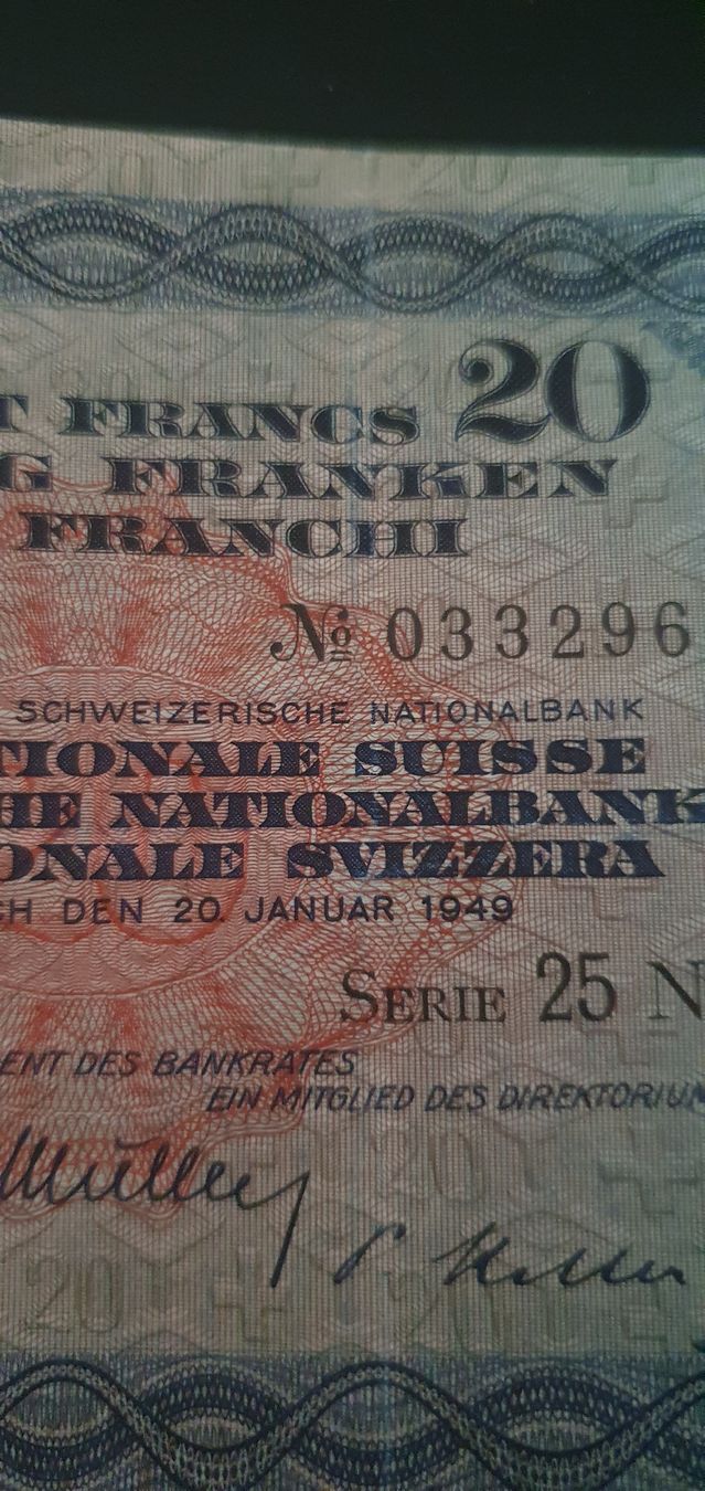 Billets de banque: 20 Franken 1949 Pestalozzi – D'occasion à Baden par Vinci2008 2