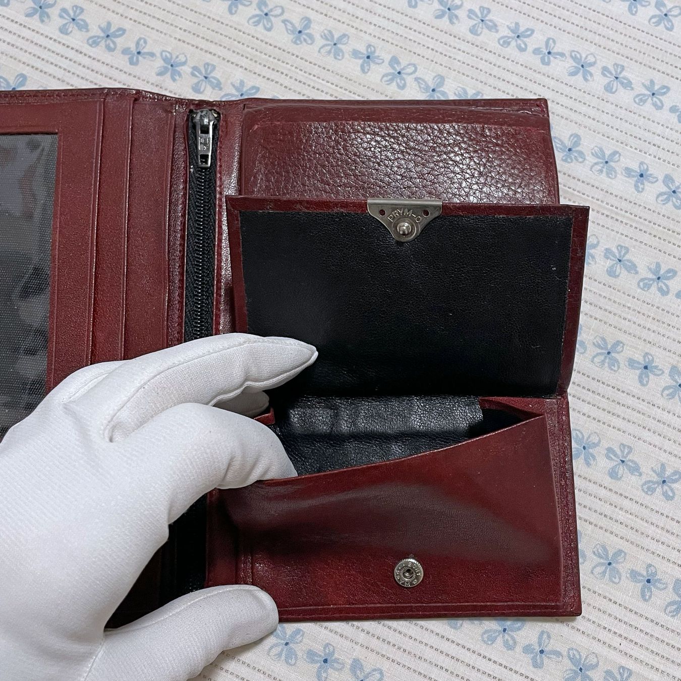 Portafogli: Brieftasche Leder dunkelrot bordeaux mit vielen Fächern – Usato da Brüttisellen venduto da Buxus 4