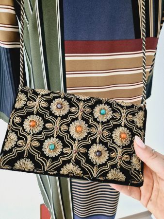 TASCHE BAG CLUTCH VINTAGE SANT PERLEN,  EINZELSTÜCK TOP
