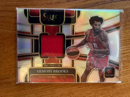 Panini Select EuroLeague Armoni Brooks EA7 Milan patch /125