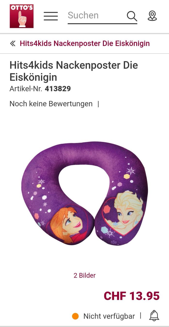 Disney Cuscini: Frozen / Eiskönigin Nackenpolster – Nuovo e nell'imballaggio originale da Bülach venduto da Parickf 2