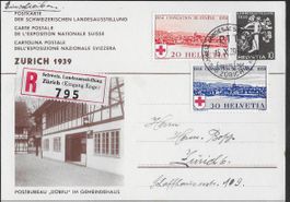 1939 R/ LANDI BILD-Karte 10c. o und Rot Kreuz Serie ab 1.-