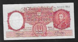 Argentina  10  Pesos  Gebraucht  SCHöN