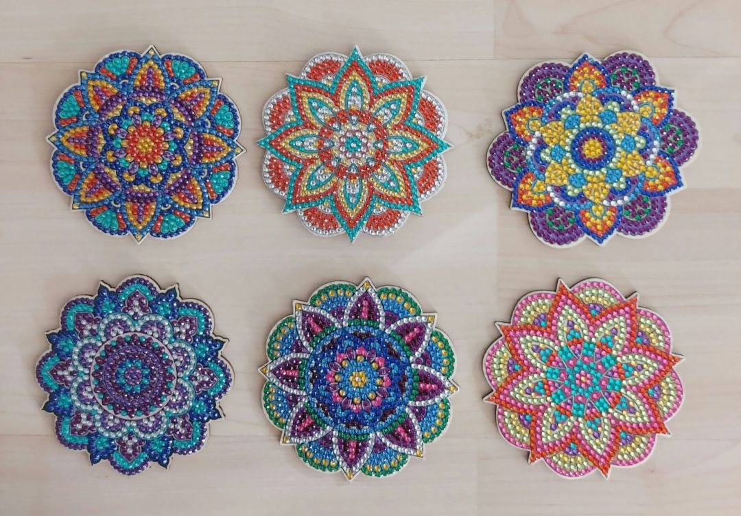 Sottobicchieri: 6 Untersetzer Mandala Design handgemacht Neu – Nuovo (secondo la descrizione) da Kölliken venduto da arwen6