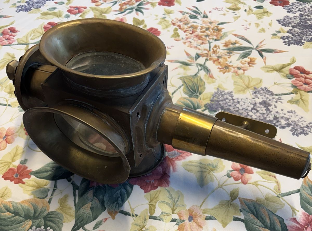 Lampade: Antike Kutschenlampe aus massivem Messing ca. 1905 – Usato da Kappelen venduto da mzspec 1