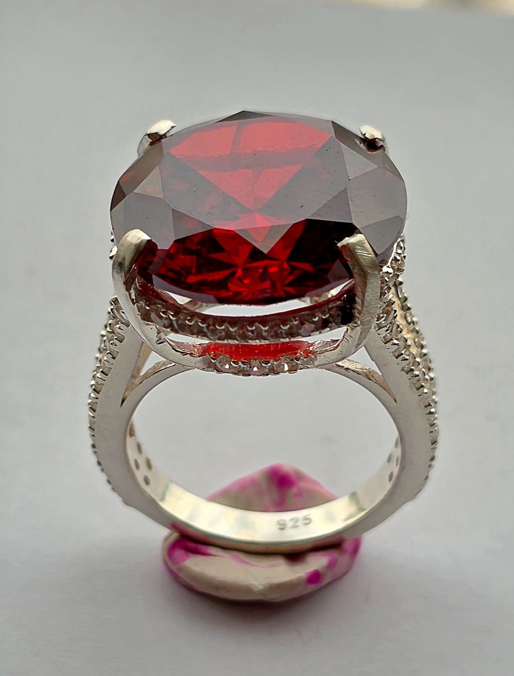 Anelli: Solitaire Ring mit rotem Topas – Nuovo (secondo la descrizione) da Zürich venduto da Benedikt21 8