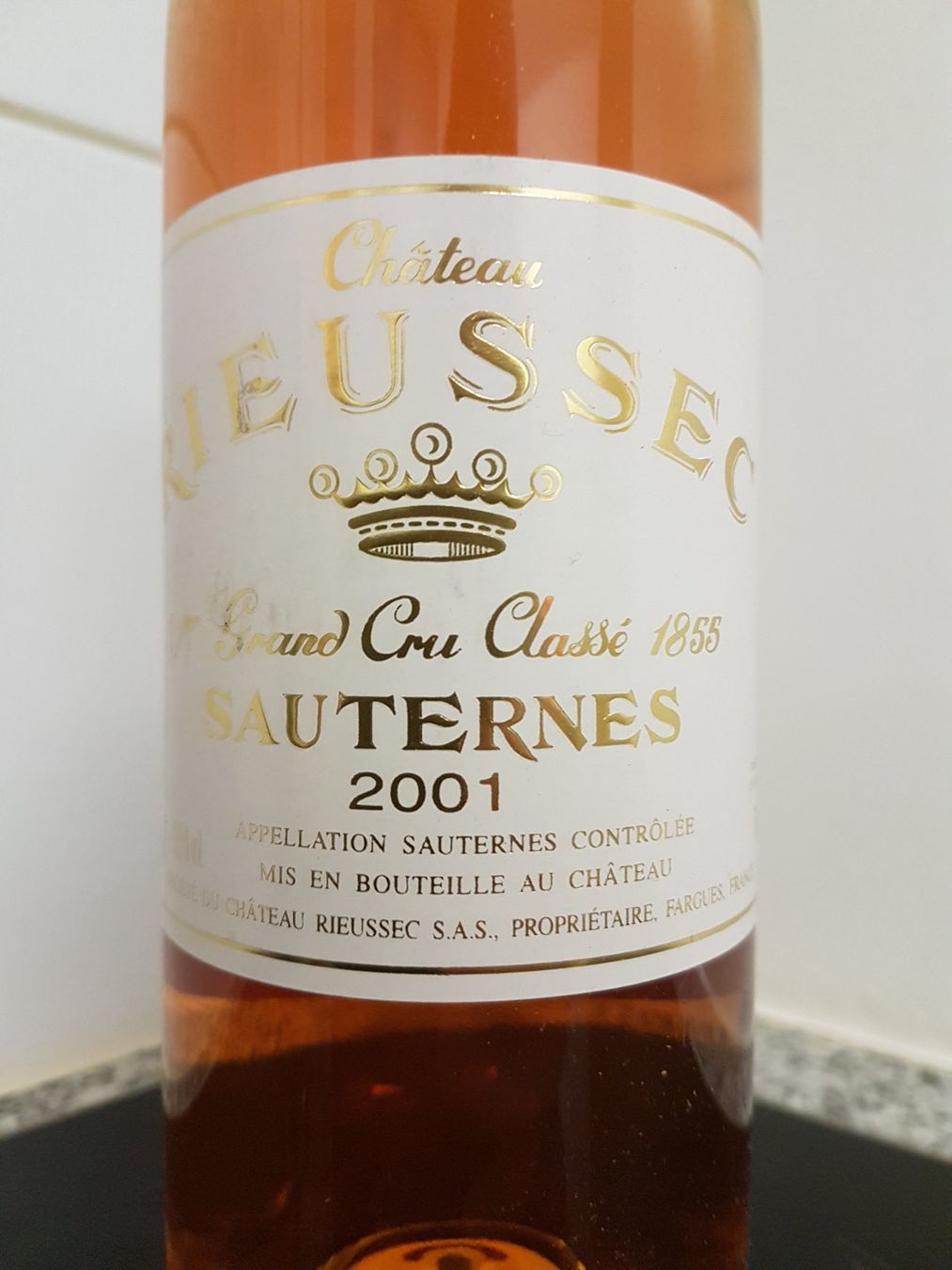 Vino: Château Rieussec 2001  75cl. P99/WS100 – Nuovo (secondo la descrizione) da Grenchen venduto da poggione 3