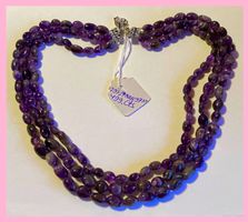 SALE KETTE EDELSTEINKETTE STEINKETTE ECHTER AMETHYST 499 Cts