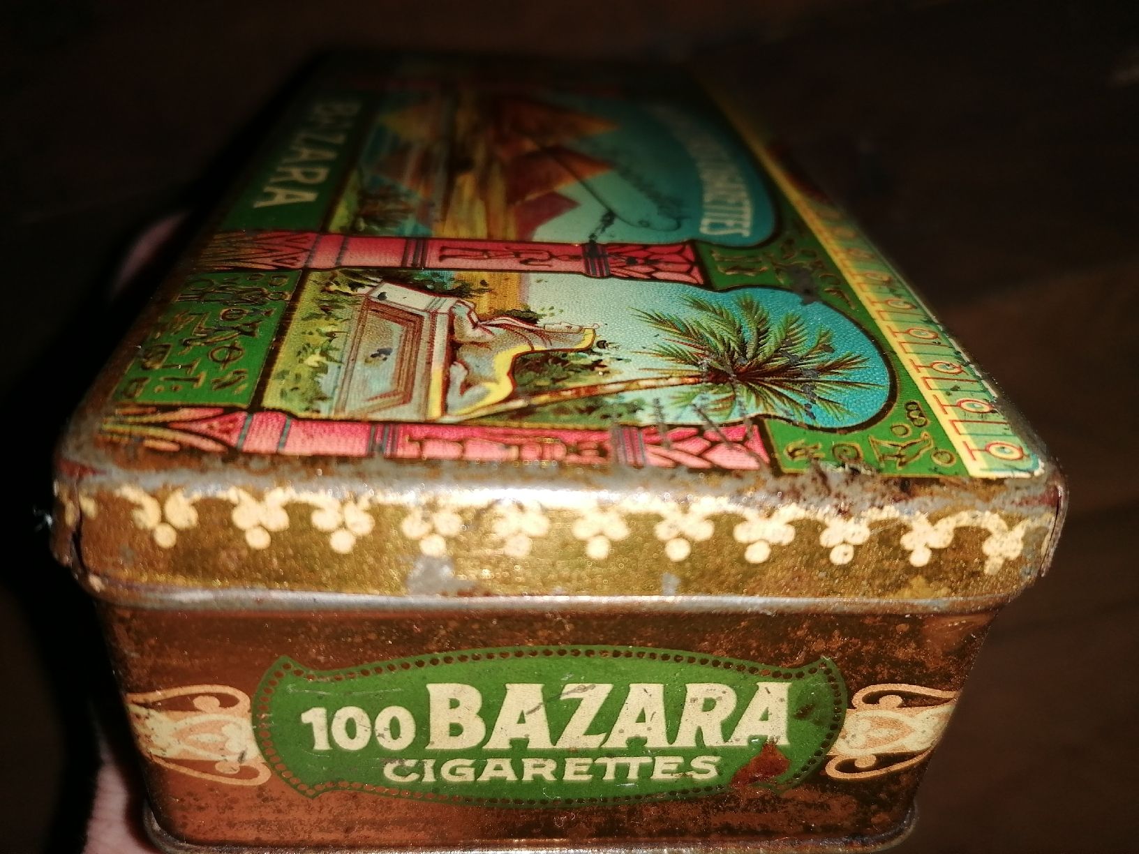Tabak: Antike Blechdose Bazara 100 Zigaretten schöne Dose 1900 – Gebraucht aus Zürich von Tin4Life 3