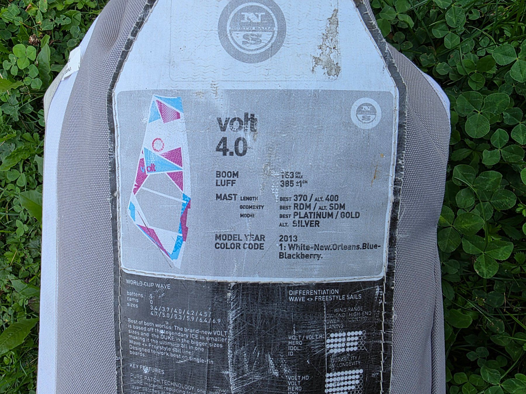 North Sails Surf: Windsurfsegel North Volt 4,0 – Usato da Buchs SG venduto da swisssurfer007 2
