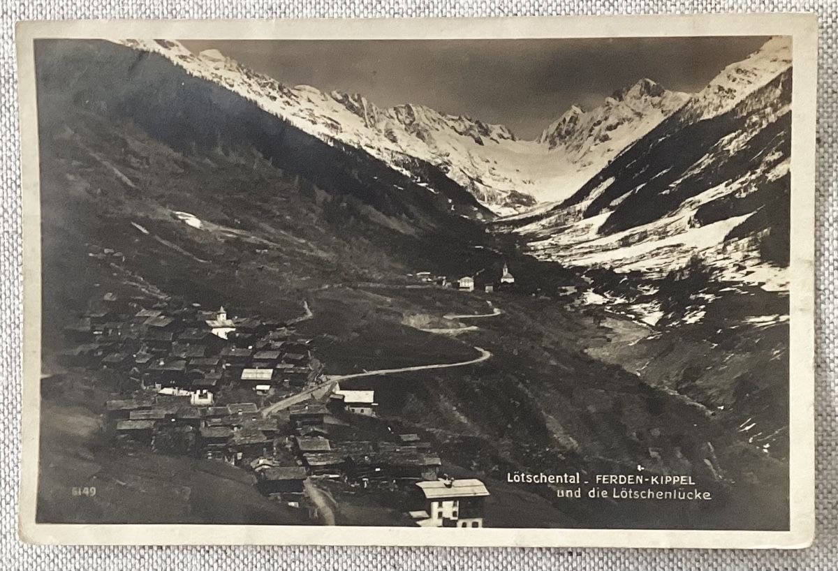 Cartoline postali: Ferden/Kippel  Lötschental um 1930 – Usato da Reinach BL venduto da Linda013