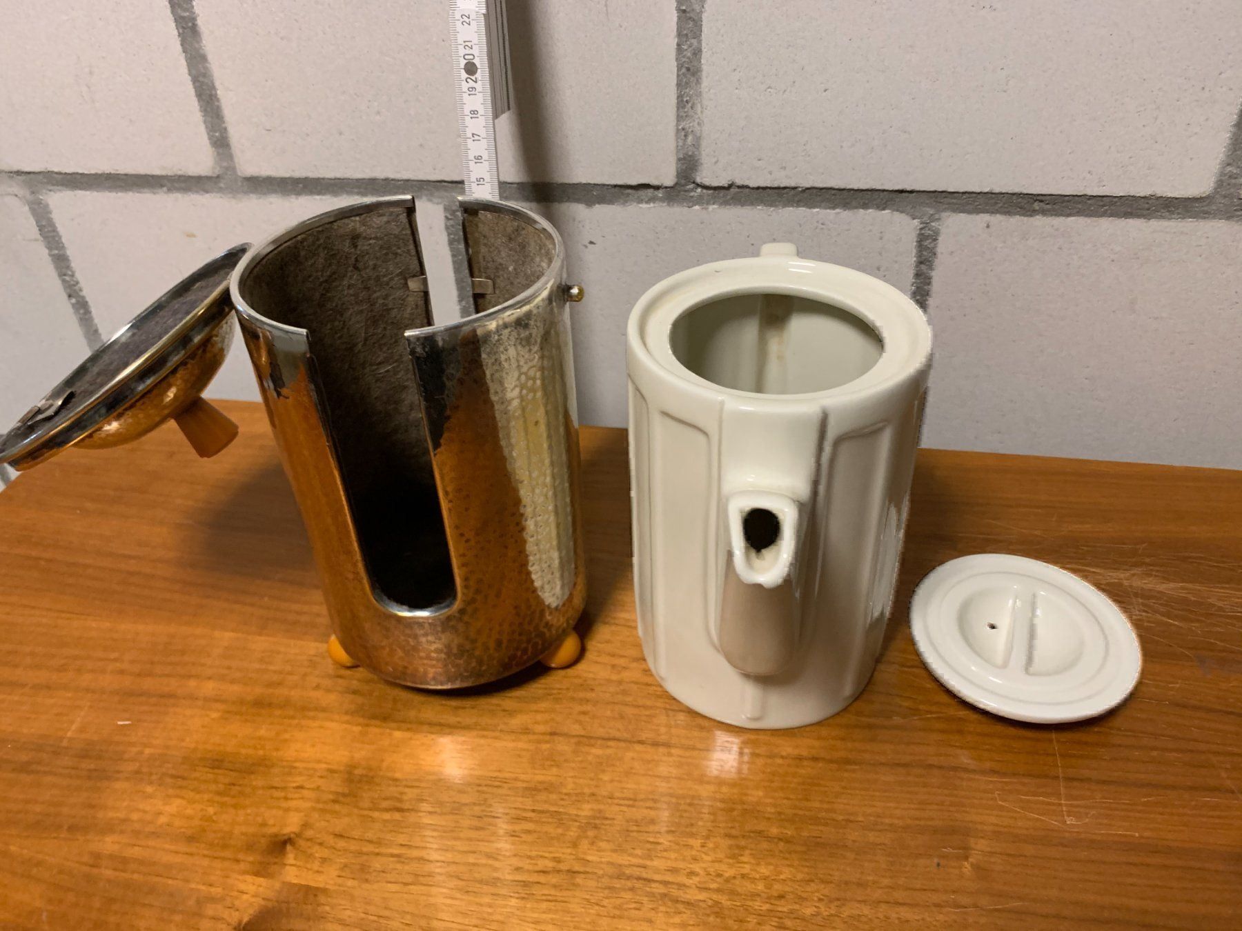 Caraffe: Teekanne / Silber Keramik antik – Usato da Arch venduto da seil819 2