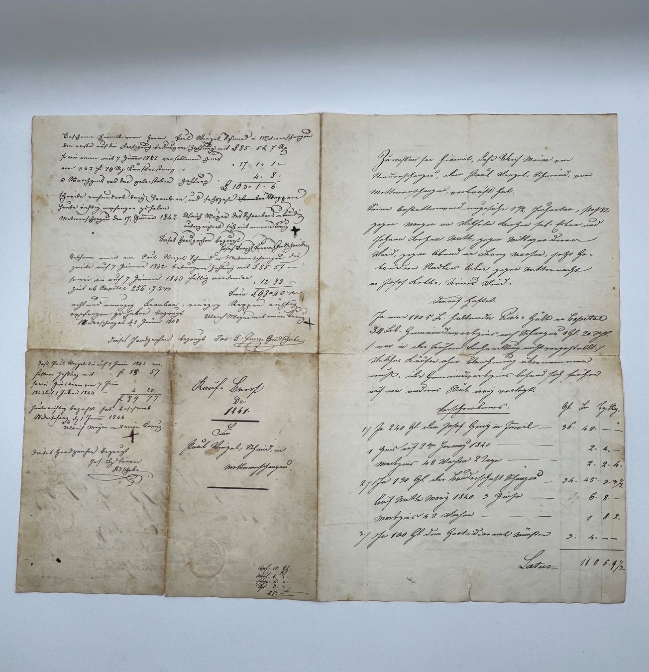 Documenti: Antikes Kaufbrief, Jahr 1841 – Usato da Sachseln venduto da BONATI01 1
