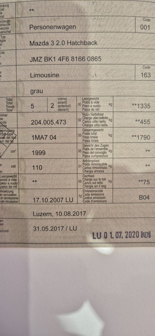 Mazda Autos: Mazda 3 2.0 Hatchback – D'occasion à Otelfingen par hof74 8