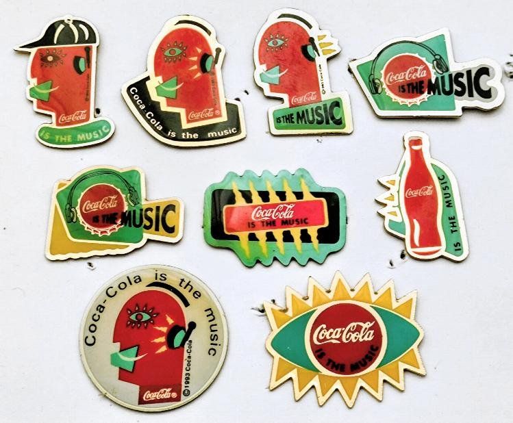 Coca-Cola Placchette & Badge: 9  Coca-Cola music - Pins – Usato da Pfäffikon ZH venduto da Colacity