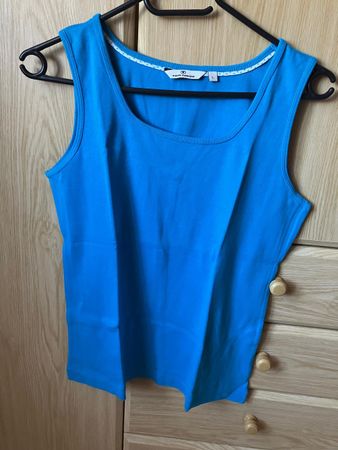Tom Tailor Damen Top Grösse L, Blau, Baumwolle