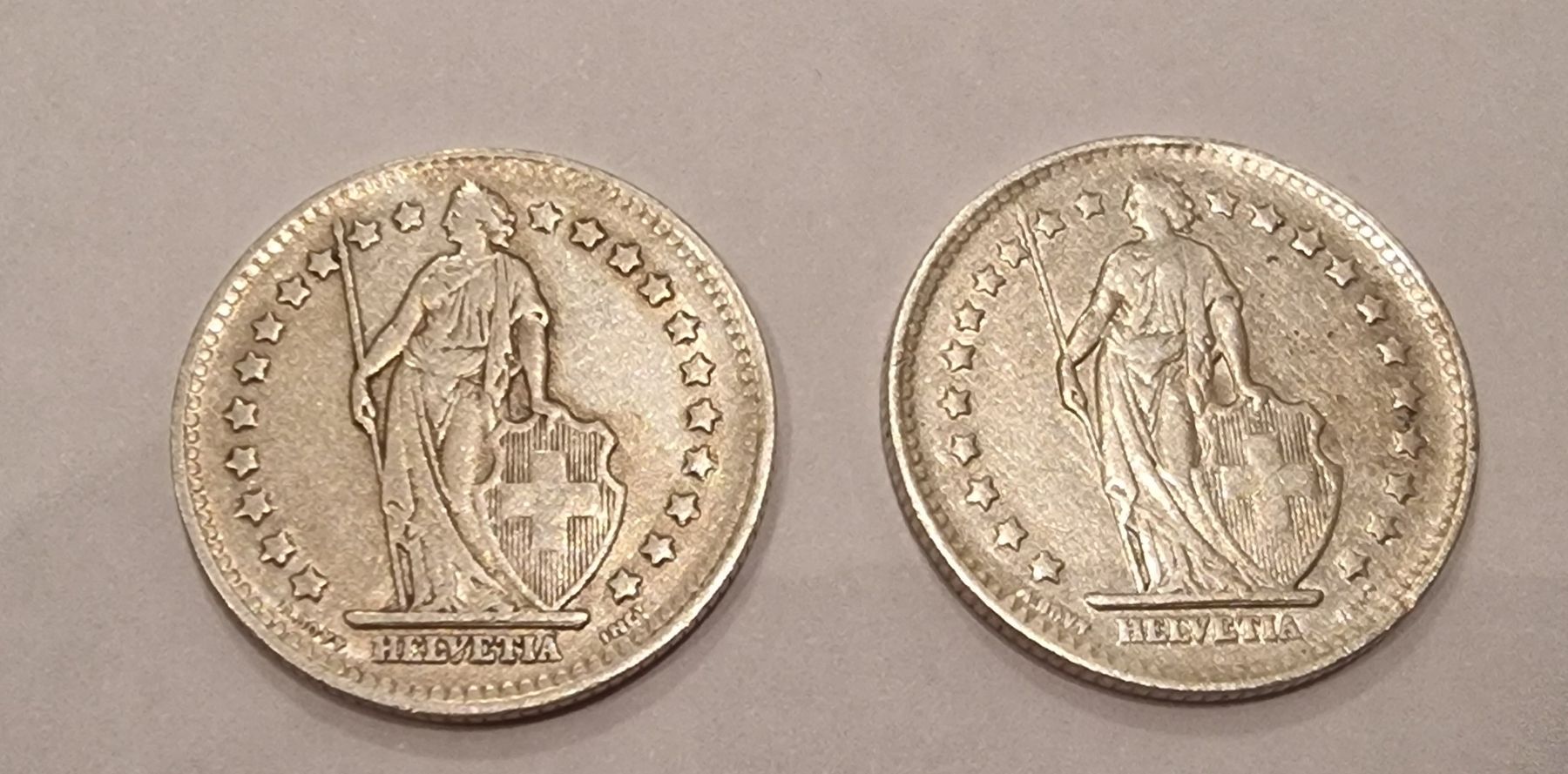 Alle Münzen: 2 x 1 Franken 1945  – Gebraucht aus Arbon von sar_l7ll 1