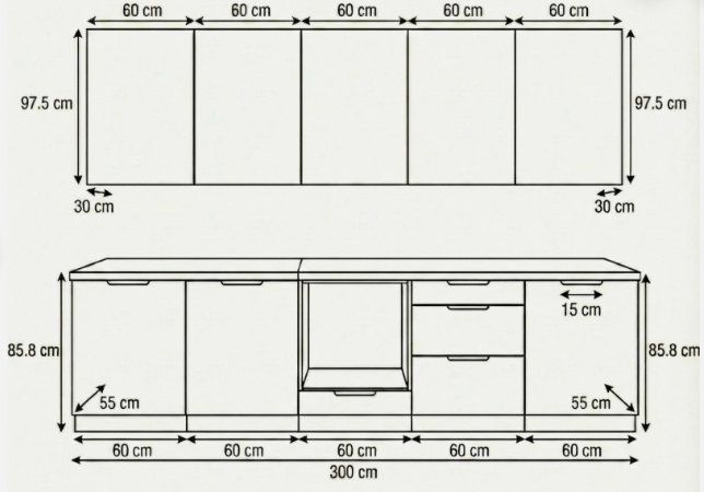 Cucine complete: Küchenzeile LIEA 300 cm MDF Grau Hochglanz – Nuovo e nell'imballaggio originale da Amriswil venduto da JaJa-Express 1