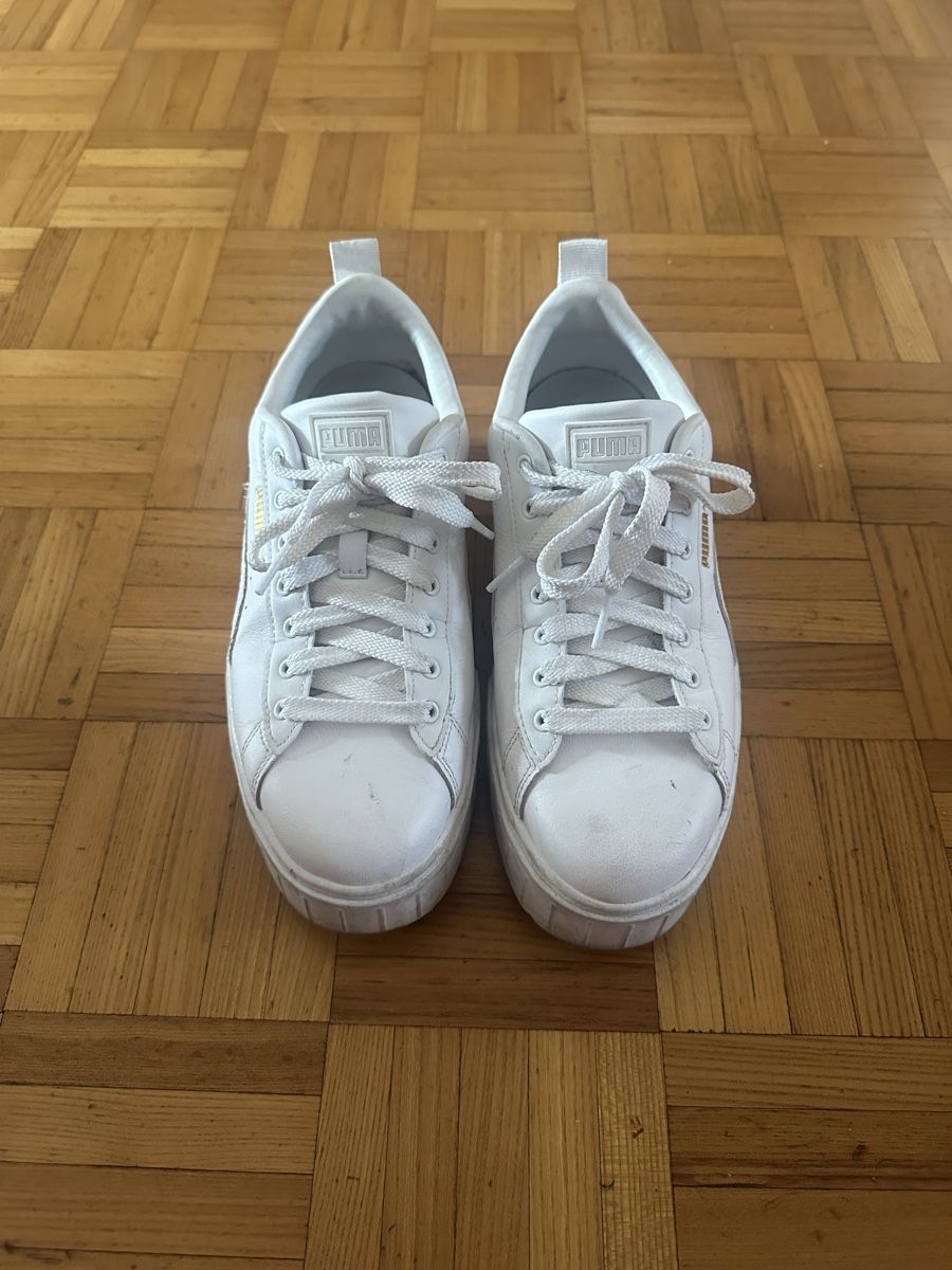 Puma Scarpe da donna: Puma Platform Sneaker weiss/gold Gr.39 Leder – Usato da Winterthur venduto da whatdreamz