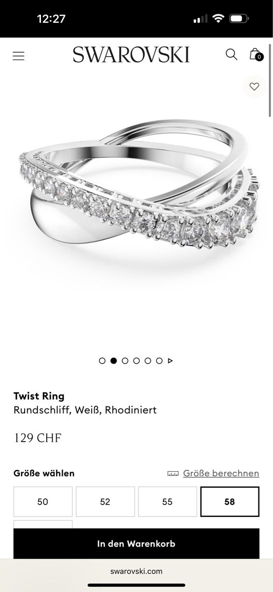 Swarovski Anelli: Swarovski bague ring – Nuovo e nell'imballaggio originale da Saxon venduto da and_9qkg 1