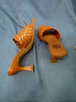 BIBI LOU PANTOLETTE COGNAC GR 37 1 X GETRAGEN BLOCKABSATZ