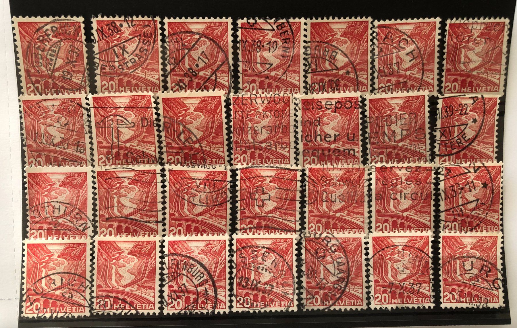 Tutti i francobolli: Nr.205 Steckkarte mit Stempel – Usato da Aarau venduto da Billa007