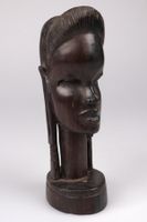 Geschnitzte Holzskulptur Massai Frauenkopf