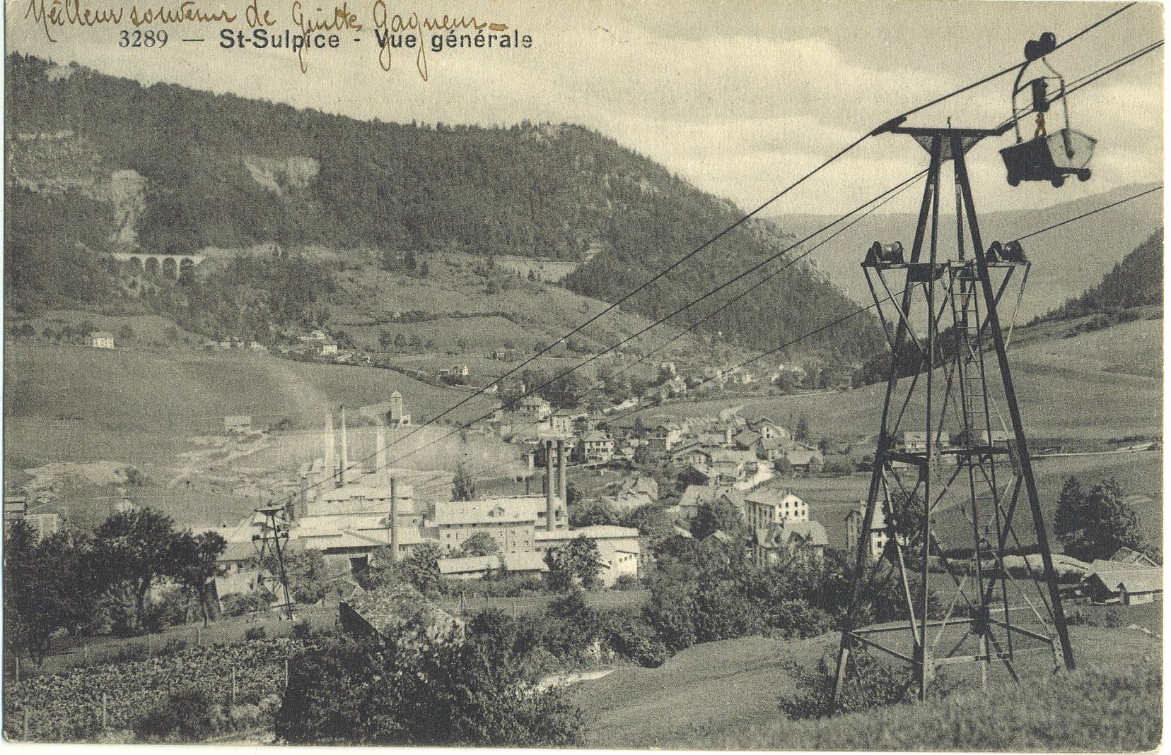 Cartoline postali: St-Sulpice. Vue générale. 1913 – Usato da Versoix venduto da HELVETICA_1