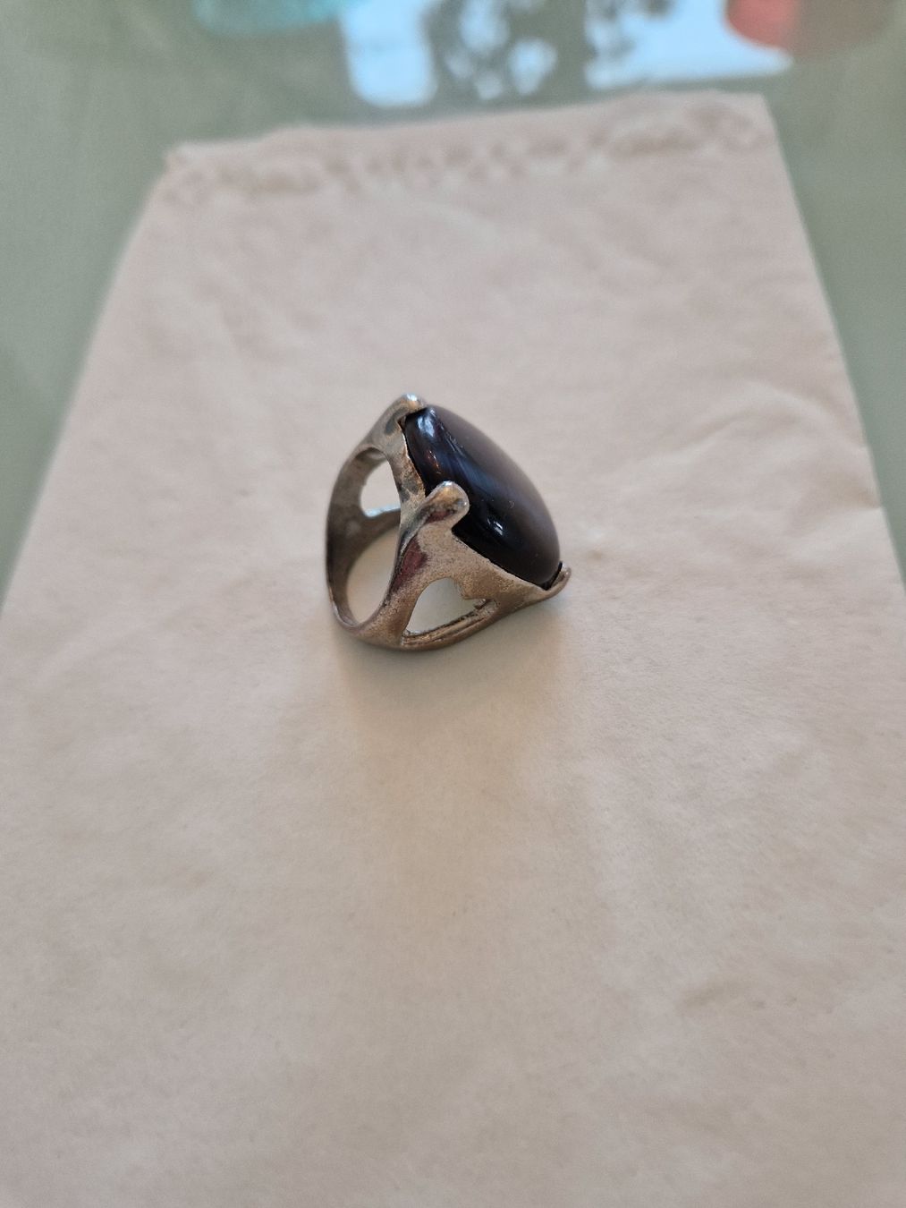 Anelli: Vintage Ring mit schwarzem Stein – Usato da Jona venduto da HappyHappyHappyHappy 2
