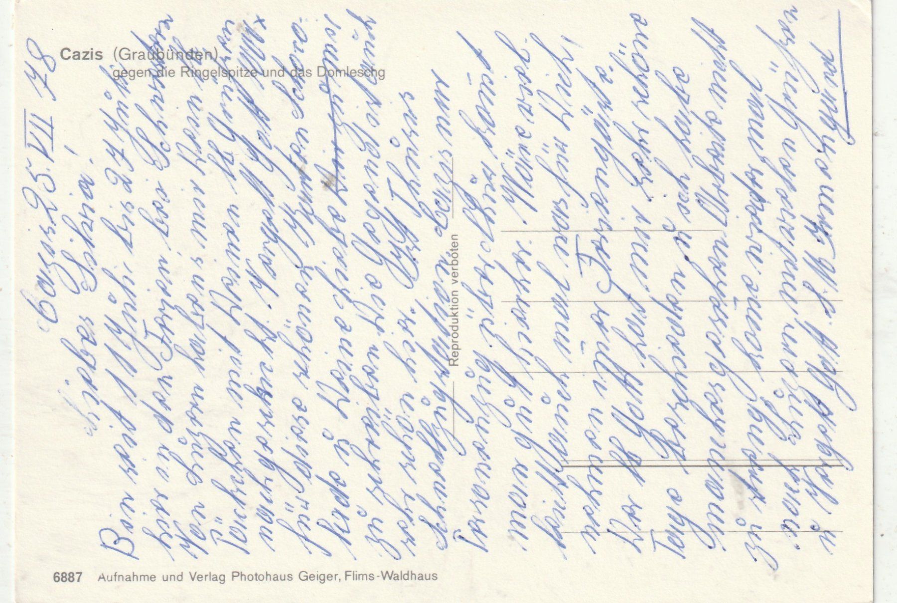 Cartoline postali: Cazis  bei Thusis – Usato da Lumbrein venduto da made02 1