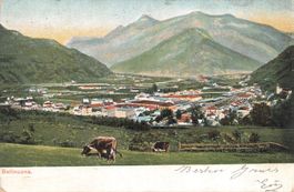 Bellinzona (TI) Panorama stazione e montagne