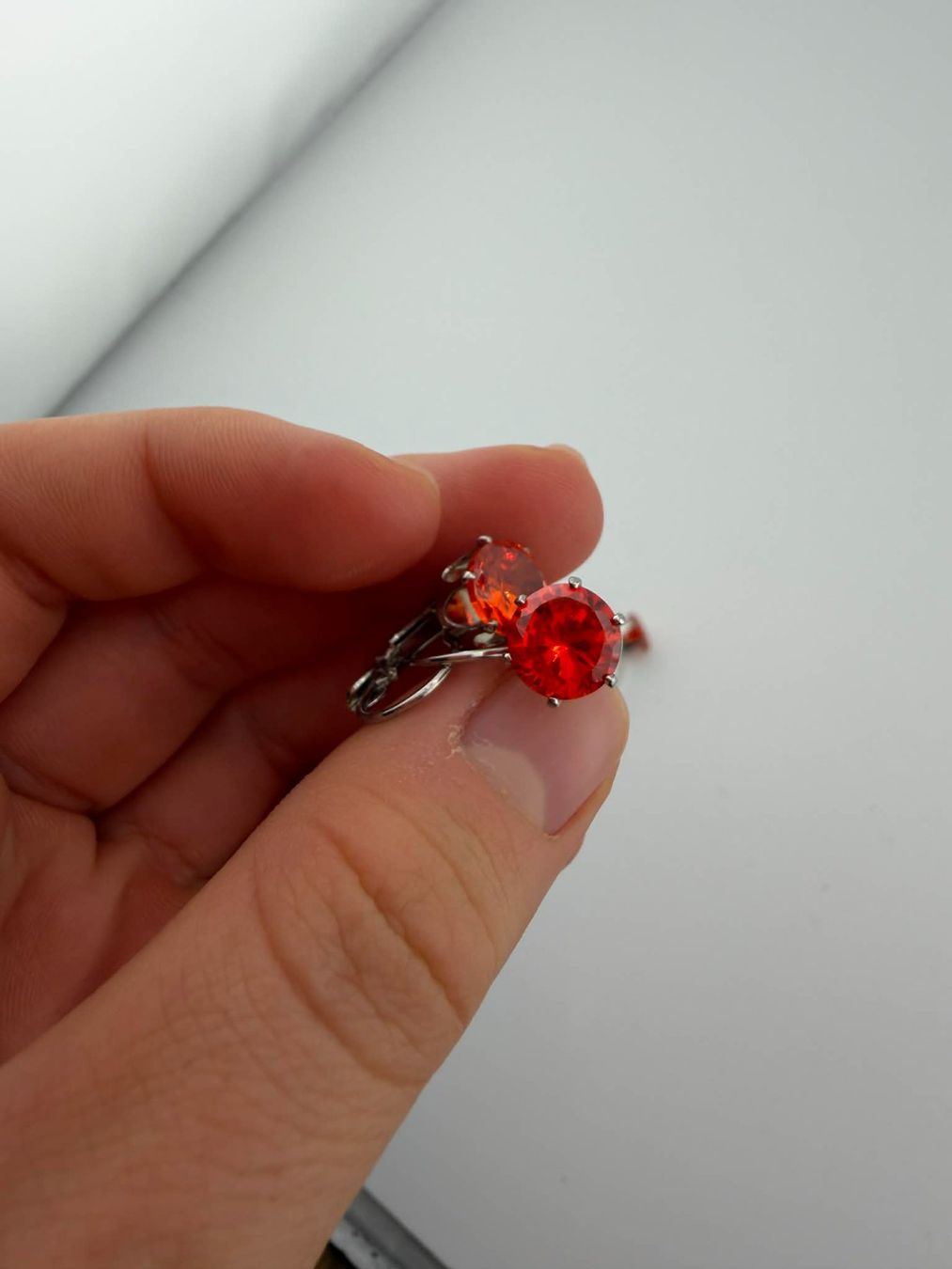 Autres bijoux: Roter Schmuck-Set: Ring und Ohrringe🌸 – D'occasion à Riehen par edu_92w7 7