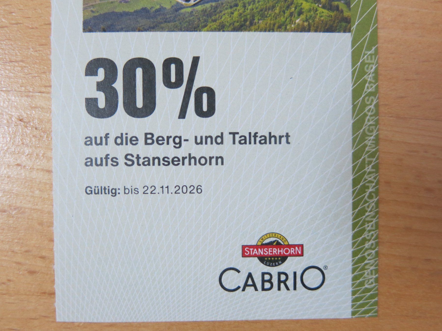 Gutscheine: 30% Rabatt Cabrio Stanserhorn – Neu und originalverpackt aus Sissach von kaupa