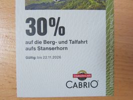 30% Rabatt Cabrio Stanserhorn
