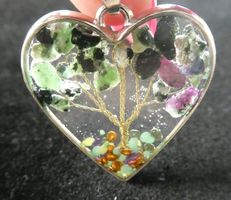 Pendentif cœur "Arbre de vie" - Bijou unique ✨