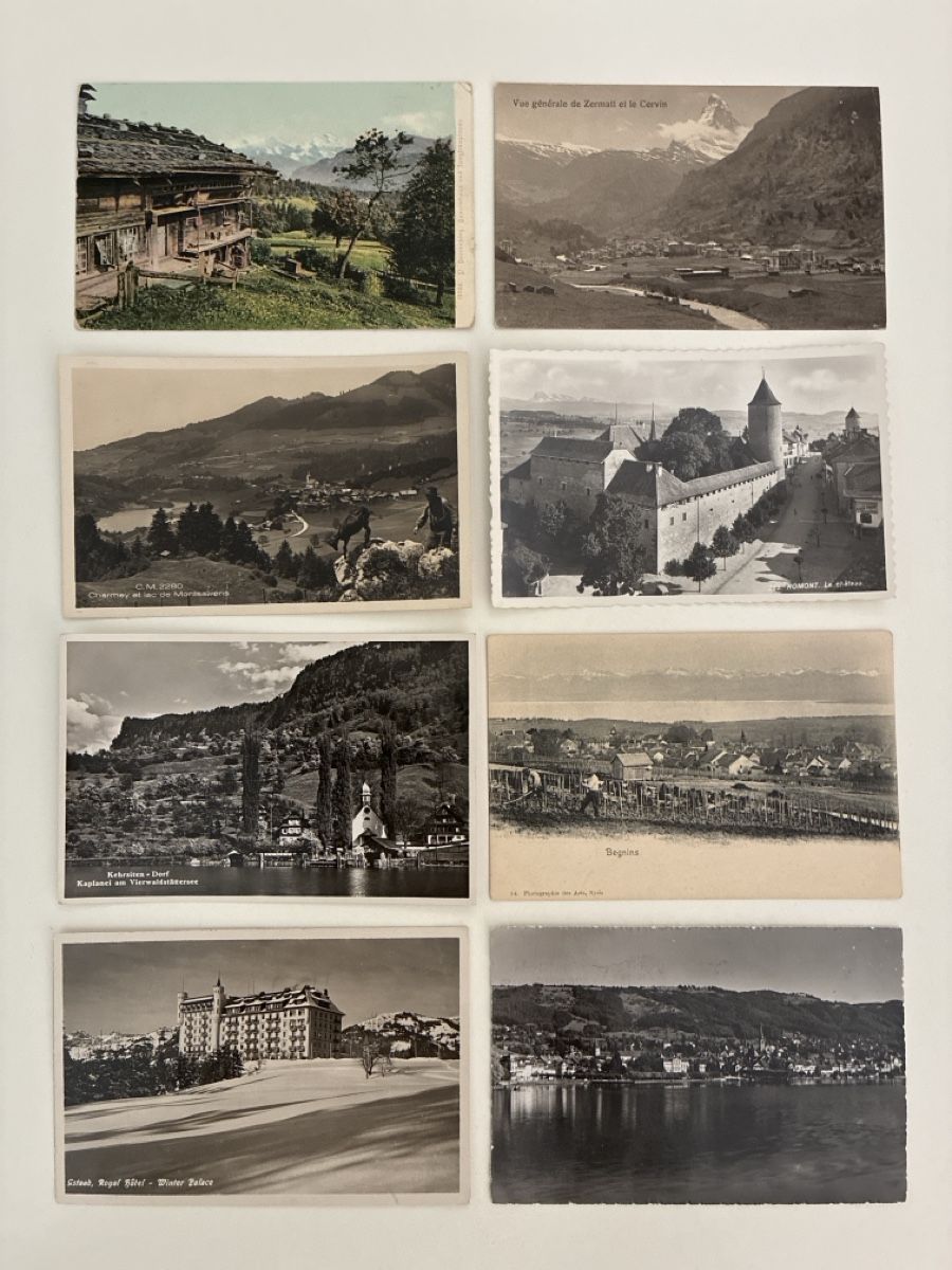 Cartoline postali: 15 Ansichtskarten Schweiz Überraschungs Paket 1 – Usato da Oftringen venduto da Cla.vD.74 2