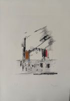 KÜNSTLER ? LITHOGRAPHIE SIGNIERT NUMMERIERT 5/8  BLATTGRÖSSE